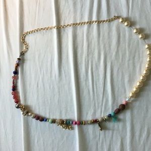 Beaded charm necklace